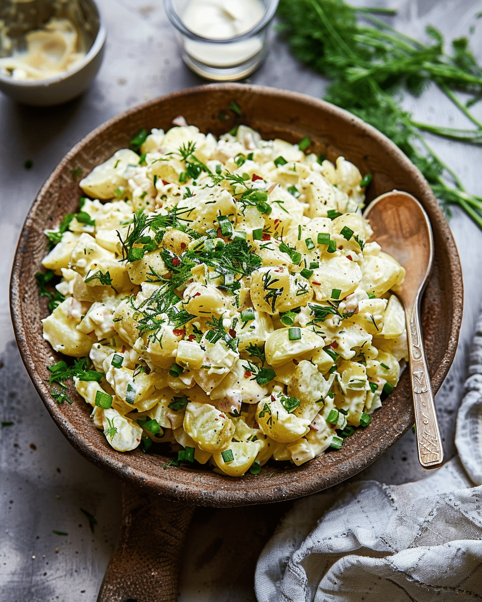 Russian Potato Salad Recipe with Chicken