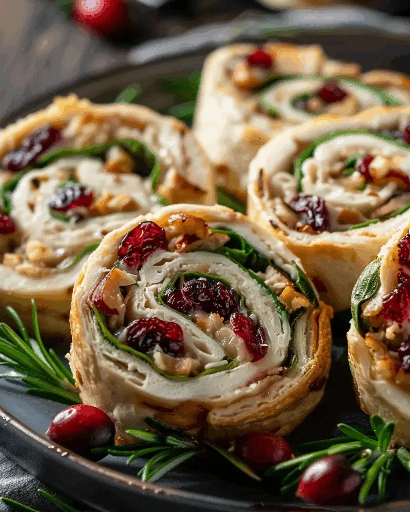 Turkey Cranberry Pinwheels 