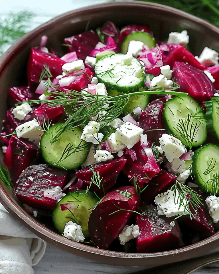 Beet Salad with Feta, Cucumbers, and Dill Recipe