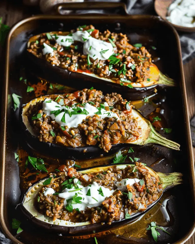 Harissa Beef Stuffed Eggplant Recipe