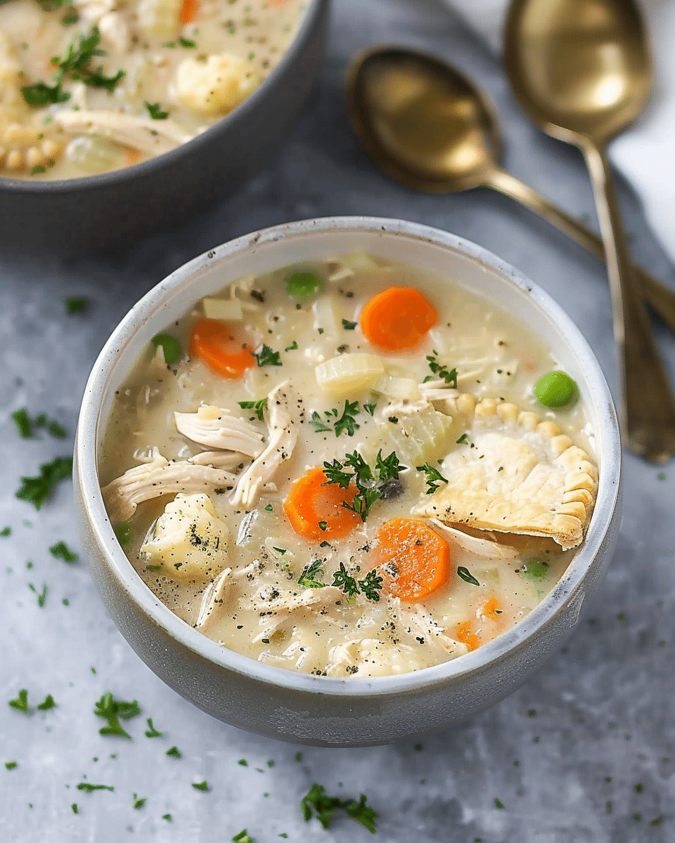 Slow Cooker Chicken Pot Pie Soup