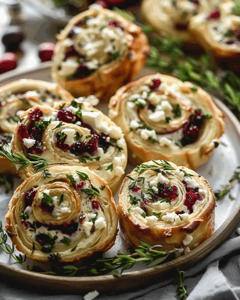 Cranberry Cream Cheese Pinwheels with Feta & Herbs