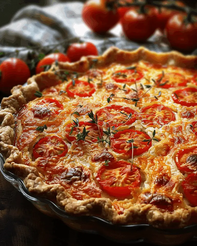 Tomato Pie with Cheddar Crust Recipe