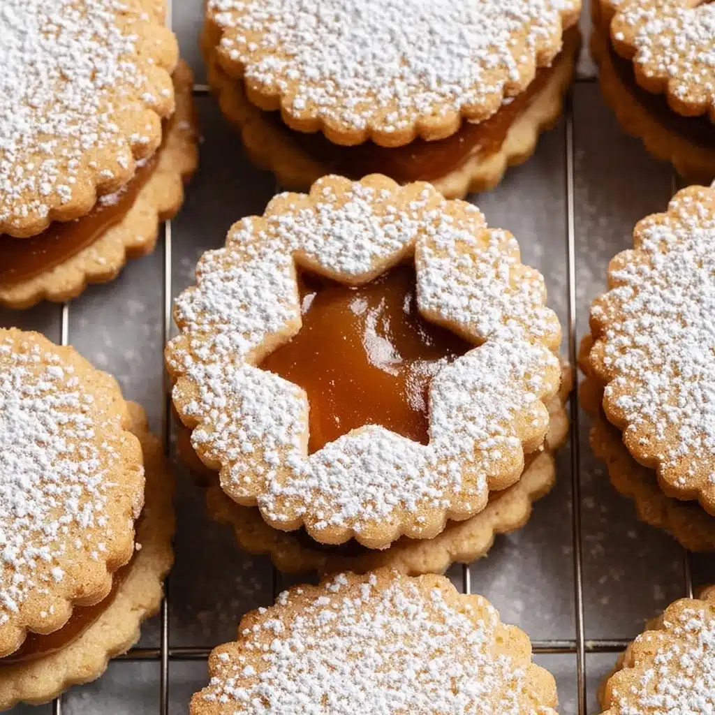 Salted Caramel Linzer Cookies Recipe 4 Salted Caramel Linzer Cookies Recipe - Recipe Image