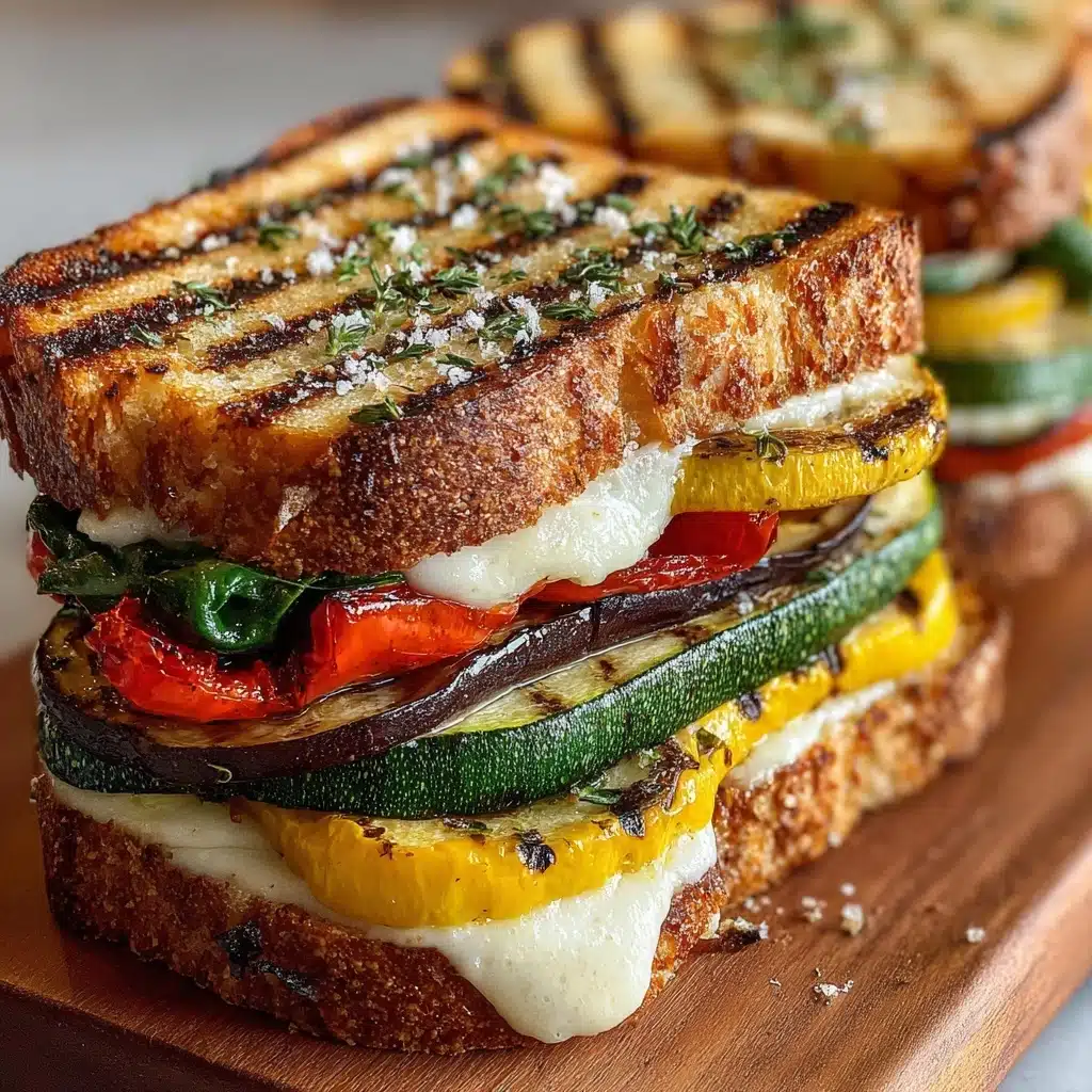 Grilled Veggie & Mozzarella Sandwiches Recipe 4 Grilled Veggie & Mozzarella Sandwiches Recipe - Recipe Image