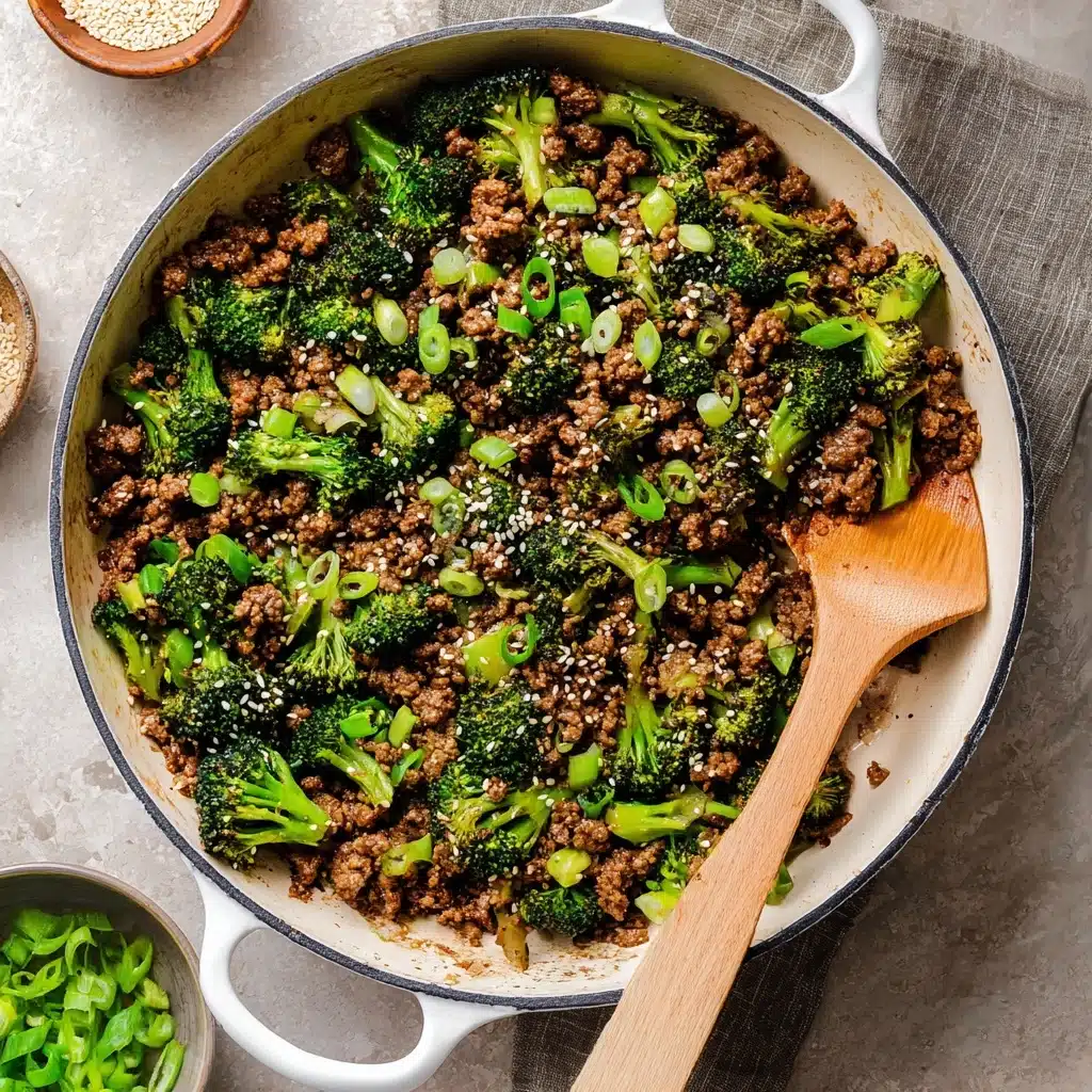 Garlic Ginger Ground Beef + Frozen Broccoli Stir Fry Recipe 4 Garlic Ginger Ground Beef + Frozen Broccoli Stir Fry Recipe - Recipe Image