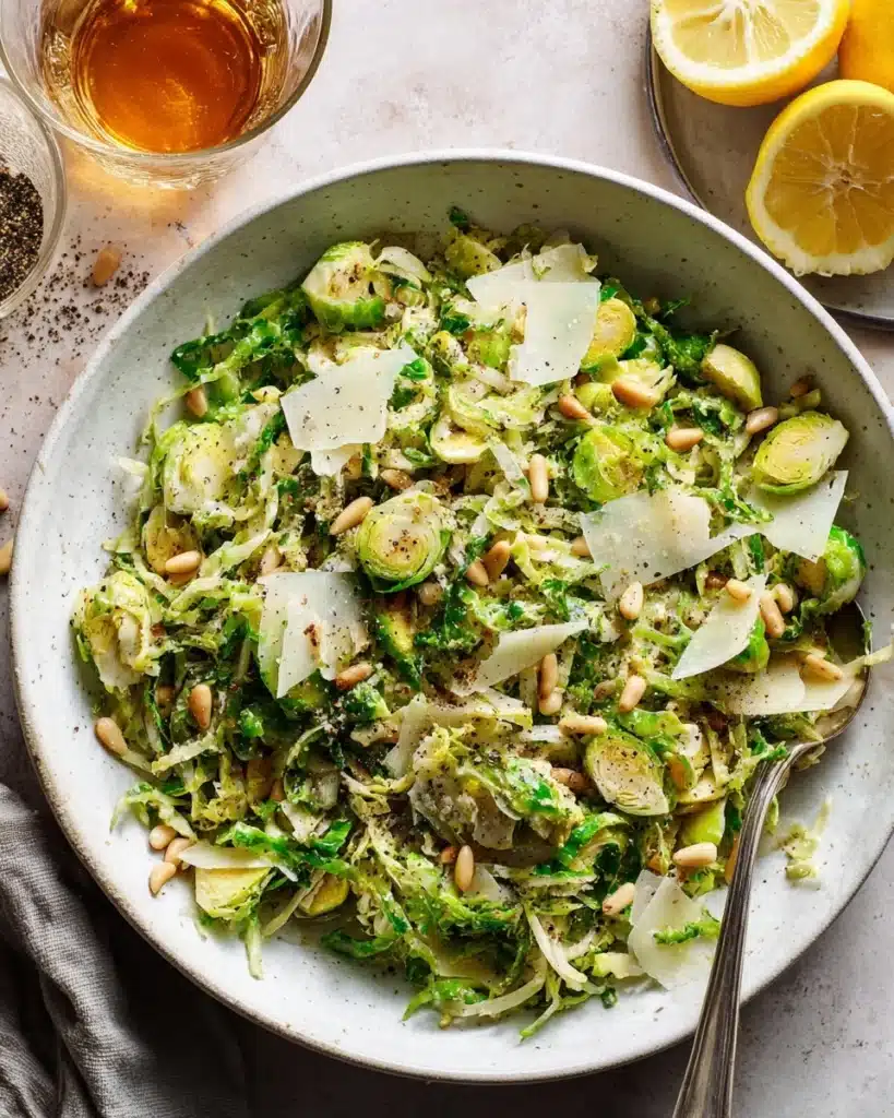 Warm Brussels Salad with Whole-Grain Mustard Dressing Recipe