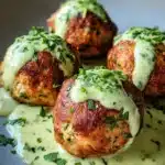 Salmon Balls with Creamy Avocado Sauce Recipe