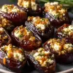 Feta-Parmesan Roasted Stuffed Dates Recipe