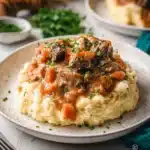 Fall Apple Cider Stew over Mashed Potatoes Recipe