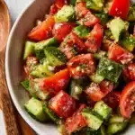 Za'atar Cucumber Tomato Salad Recipe