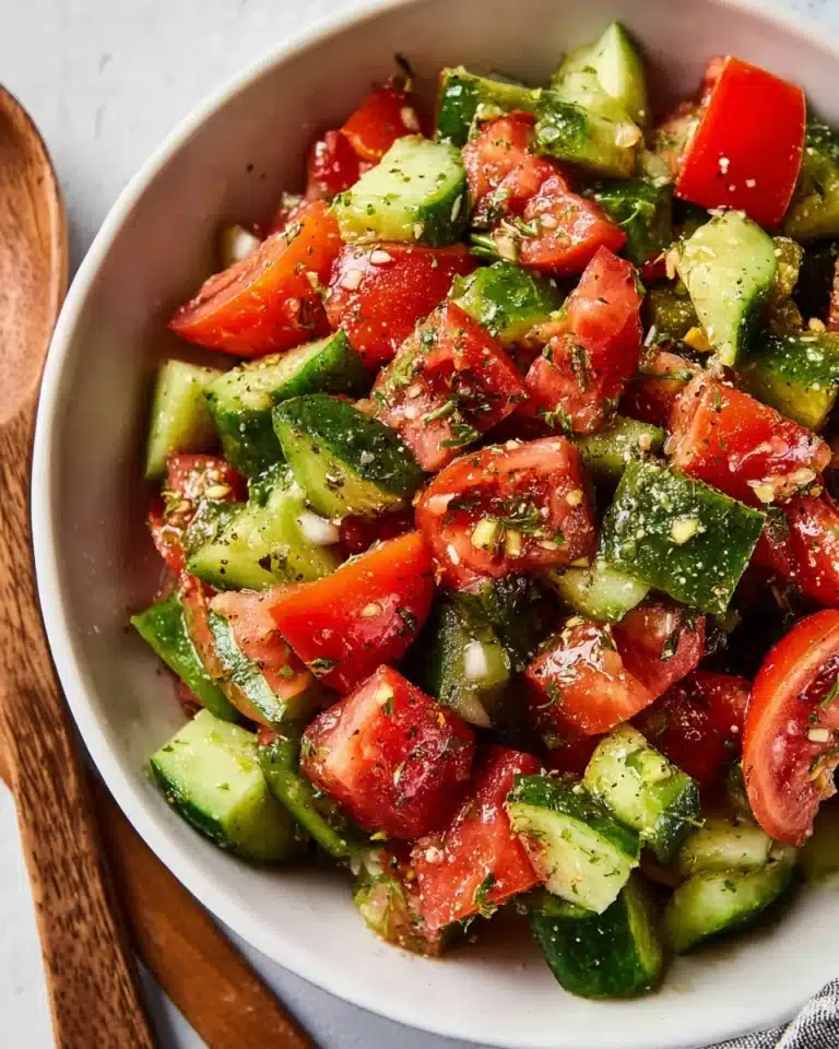 Za'atar Cucumber Tomato Salad Recipe