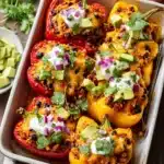 Extra Veggie Turkey Taco Stuffed Bell Peppers Recipe