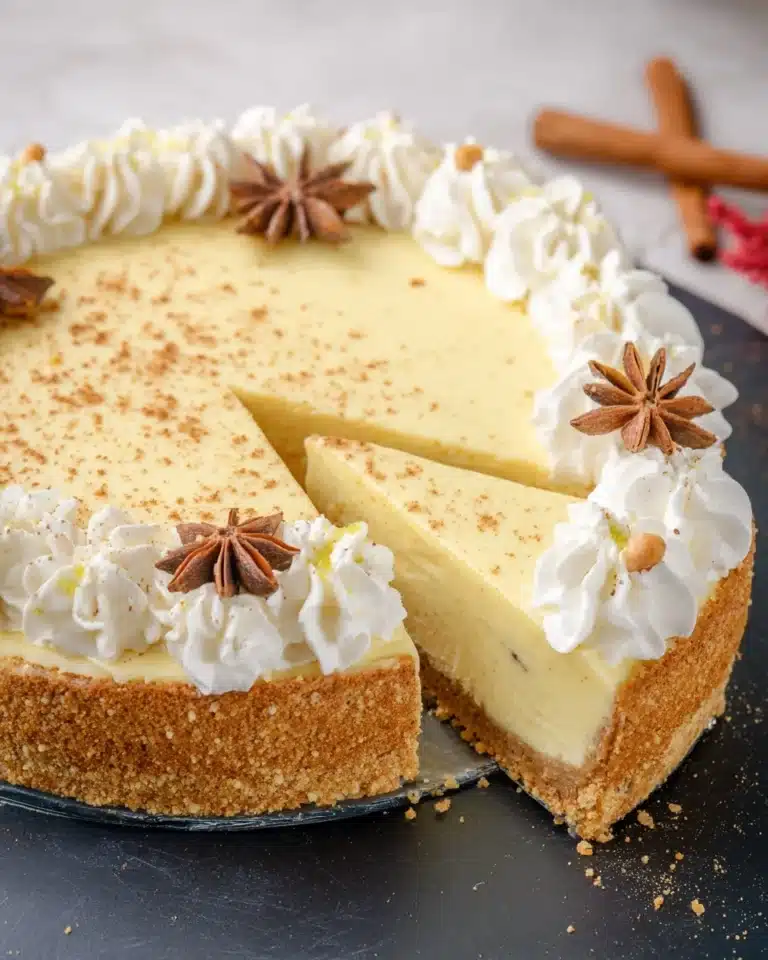 Eggnog Pie (No Bake Recipe) Recipe