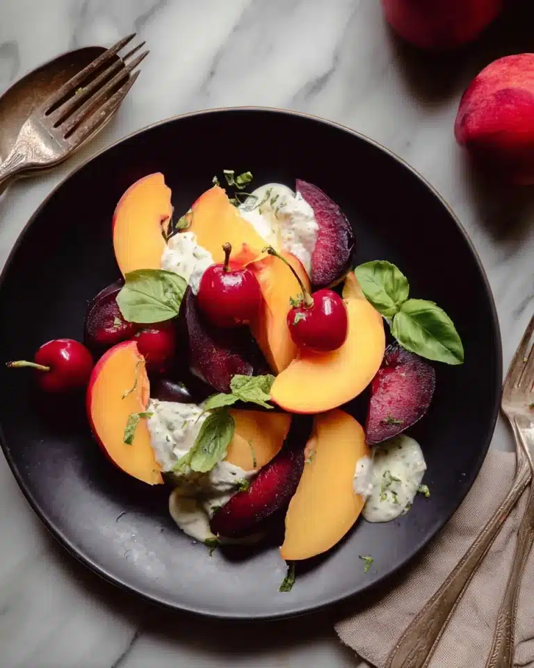 Stone Fruit Salad with Thai Basil Yogurt Recipe 8 Stone Fruit Salad with Thai Basil Yogurt Recipe