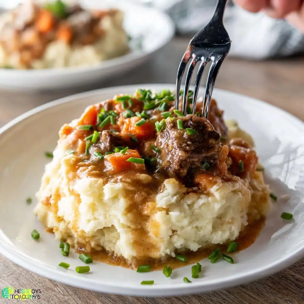 Fall Apple Cider Stew over Mashed Potatoes Recipe - Recipe Image