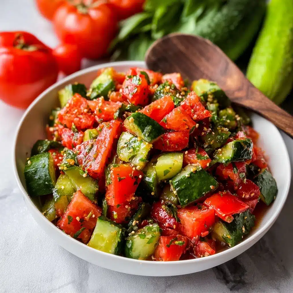 Za'atar Cucumber Tomato Salad Recipe - Recipe Image