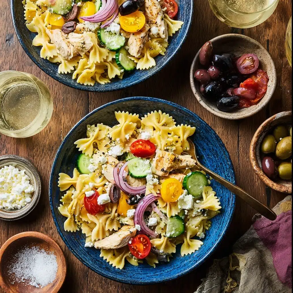Greek Chicken Pasta Salad Recipe 4 Greek Chicken Pasta Salad Recipe - Recipe Image
