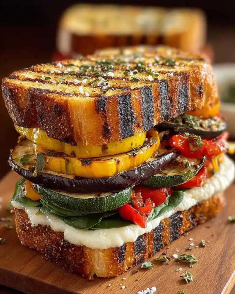 Grilled Veggie & Mozzarella Sandwiches Recipe