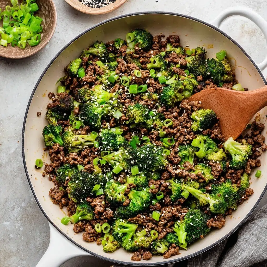 Garlic Ginger Ground Beef + Frozen Broccoli Stir Fry Recipe 5 Garlic Ginger Ground Beef + Frozen Broccoli Stir Fry Recipe - Recipe Image