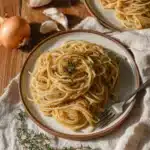 Vegan Caramelized Onion & Roasted Garlic Pasta Recipe