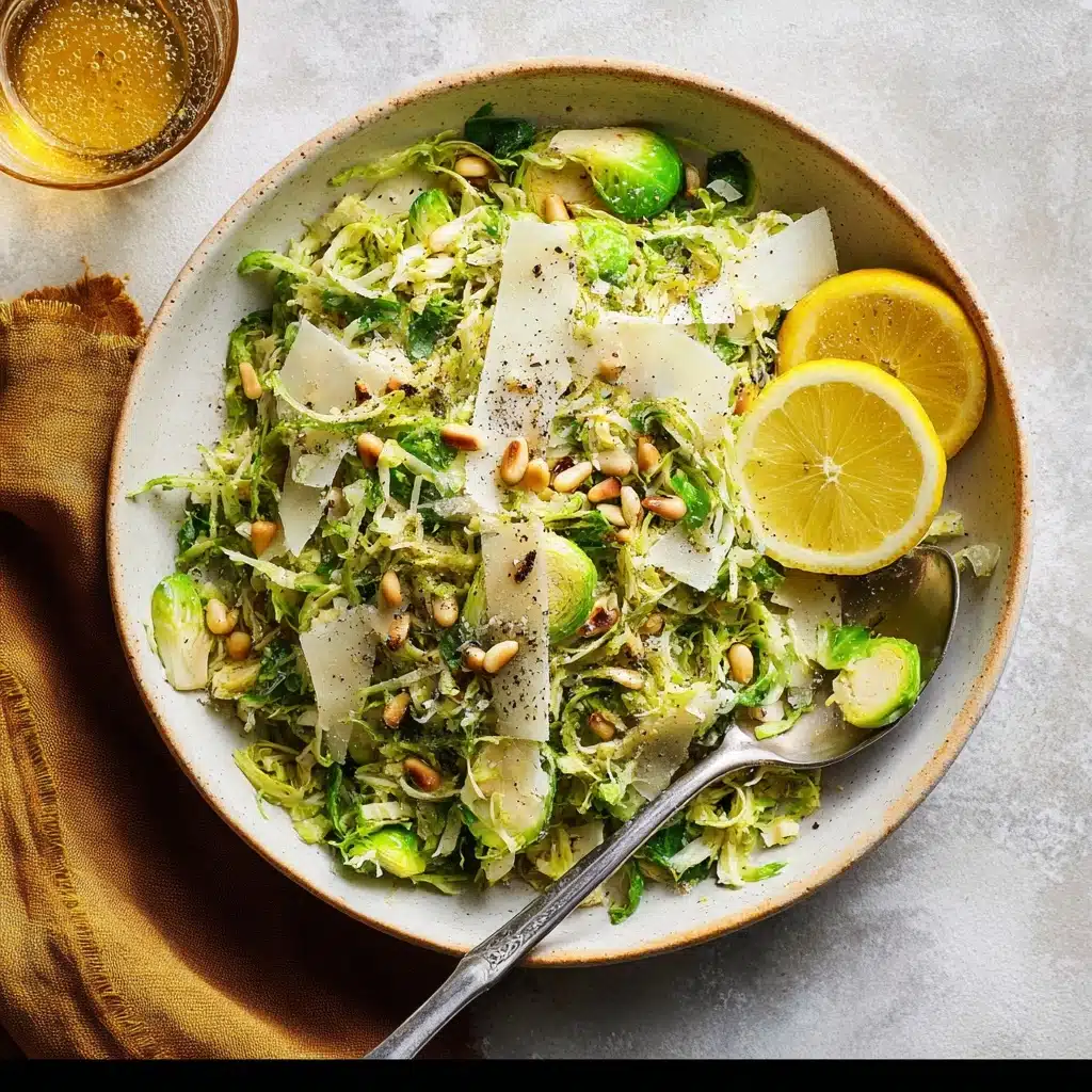 Warm Brussels Salad with Whole-Grain Mustard Dressing Recipe - Recipe Image