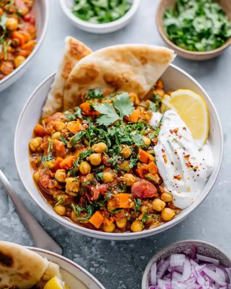 Indian Chickpea Sweet Potato Stew (Vegan, Gluten-Free) Recipe