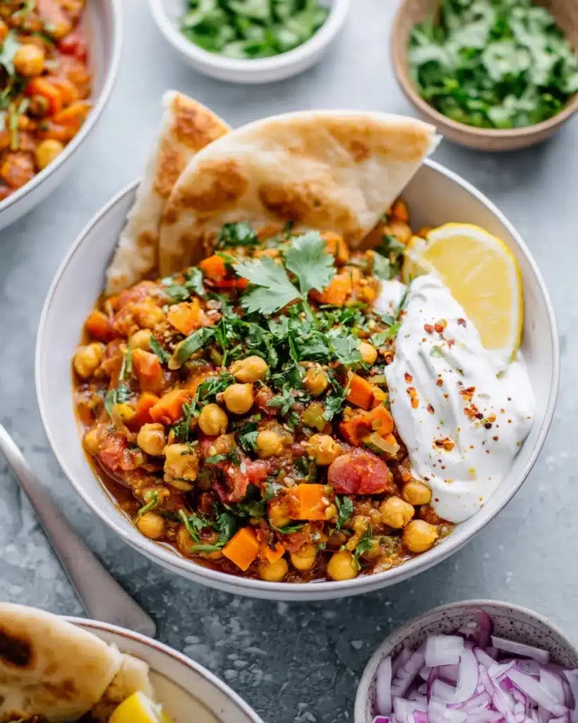Indian Chickpea Sweet Potato Stew (Vegan, Gluten-Free) Recipe