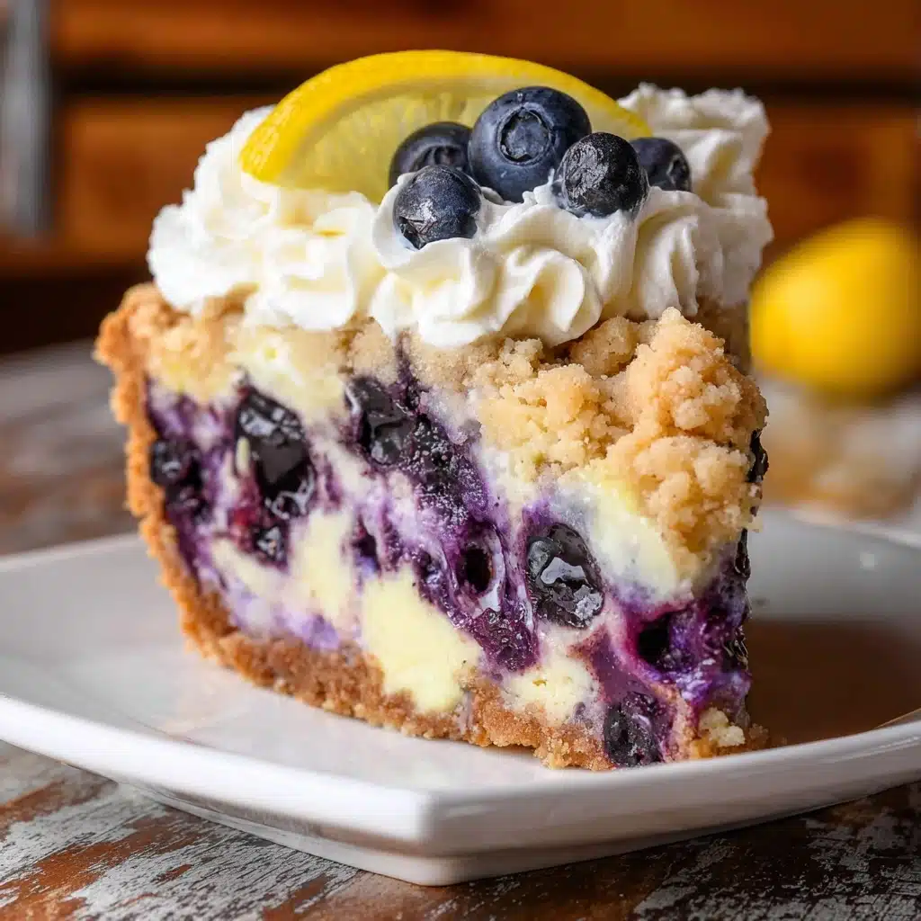 Lemon Blueberry Crumble Cheesecake Recipe 3 Lemon Blueberry Crumble Cheesecake Recipe - Recipe Image