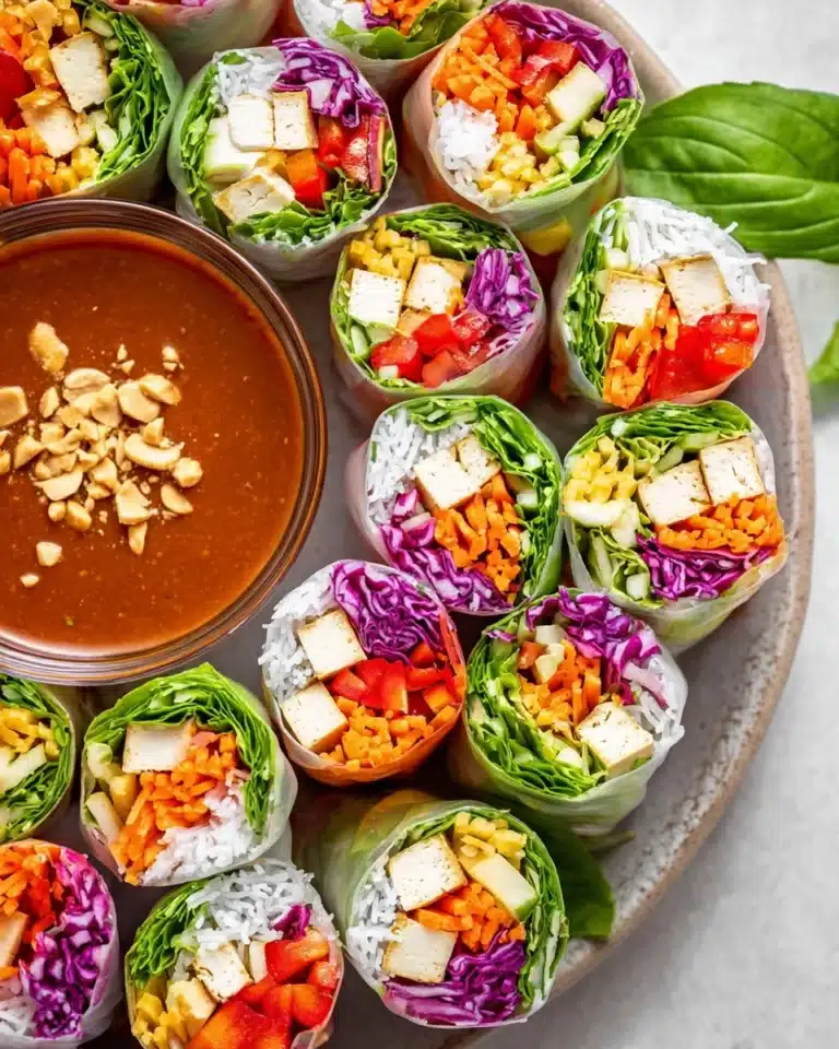 Tofu Spring Rolls With Hoisin Peanut Sauce Recipe