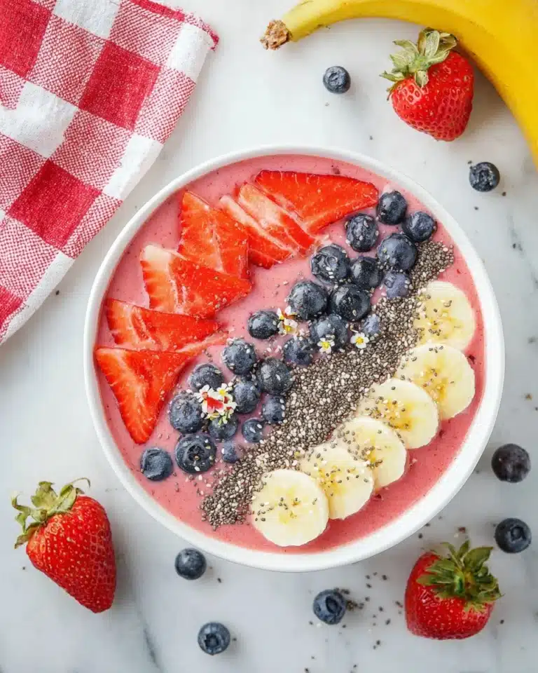 Strawberry Banana Smoothie Bowl Recipe