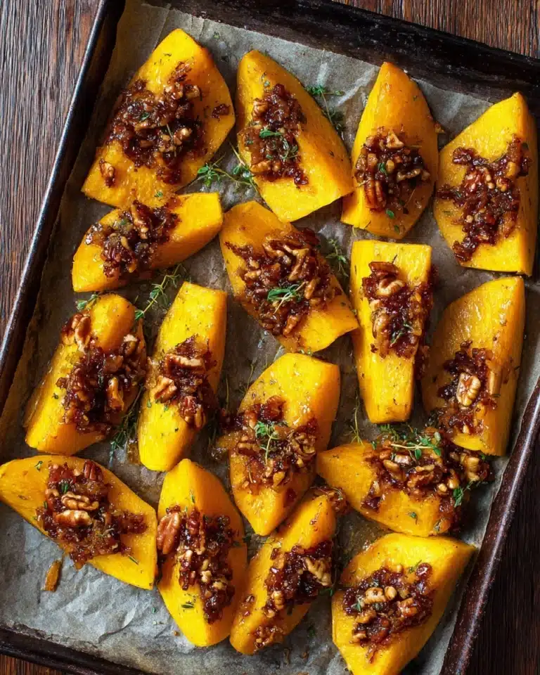 Roasted Pumpkin with Thyme, Honey & Pecans Recipe