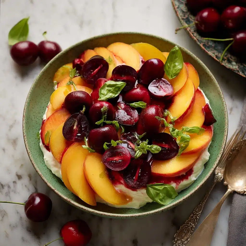 Stone Fruit Salad with Thai Basil Yogurt Recipe 5 Stone Fruit Salad with Thai Basil Yogurt Recipe - Recipe Image