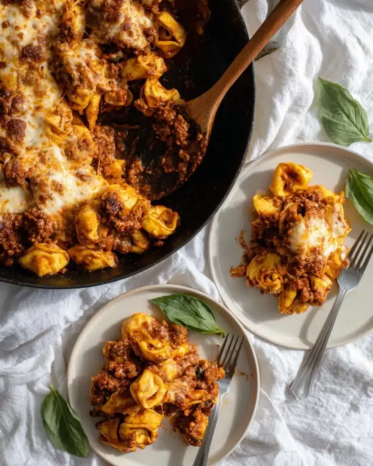 Cheesy Baked Tortellini Casserole Recipe