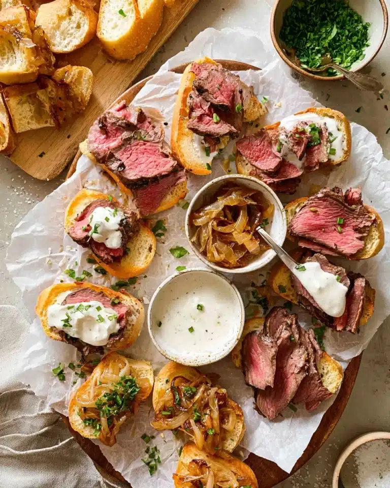 Steak Crostini with Horseradish Cream Recipe