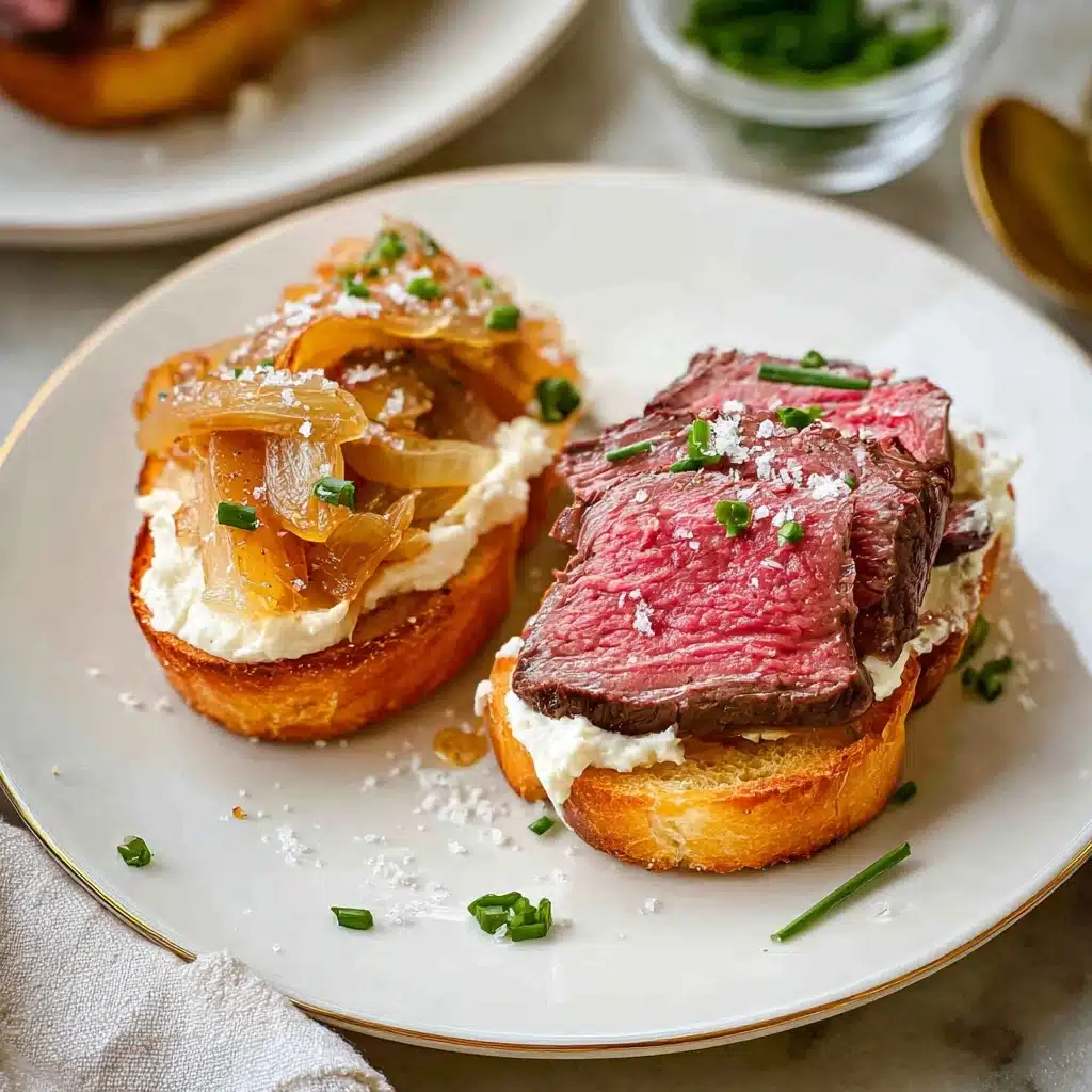 Steak Crostini with Horseradish Cream Recipe 3 Steak Crostini with Horseradish Cream Recipe - Recipe Image