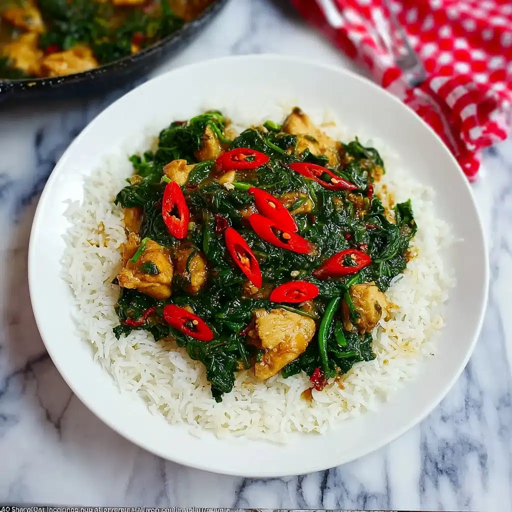 Chicken stir fry with Spinach Recipe - Recipe Image