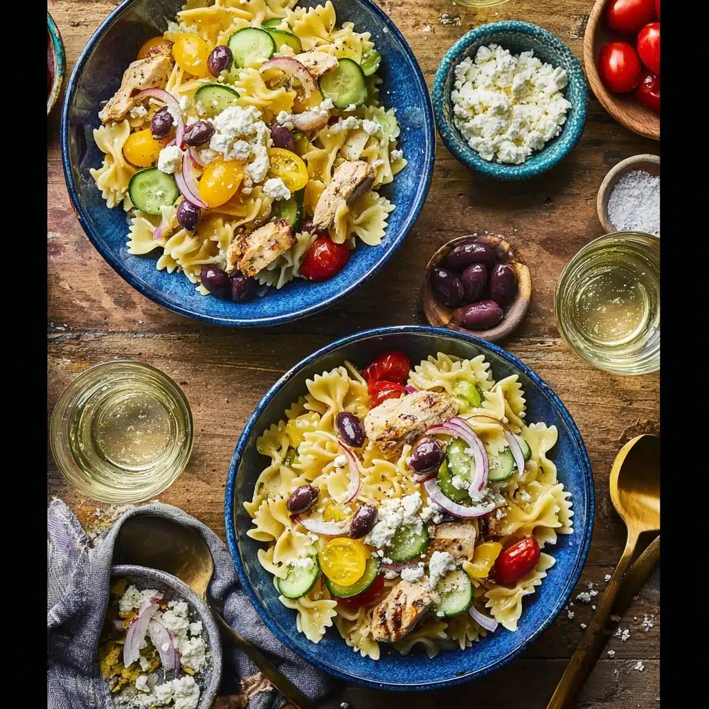 Greek Chicken Pasta Salad Recipe 5 Greek Chicken Pasta Salad Recipe - Recipe Image