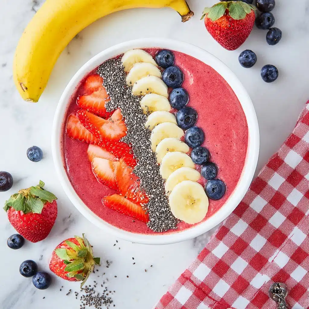 Strawberry Banana Smoothie Bowl Recipe 4 Strawberry Banana Smoothie Bowl Recipe - Recipe Image