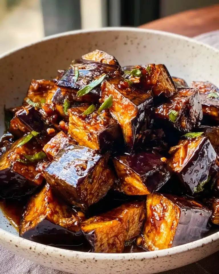 Sticky Garlic Eggplant Recipe