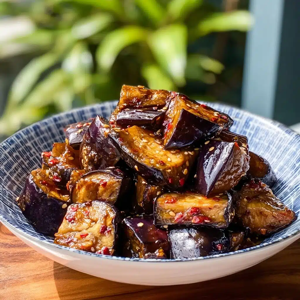 Sticky Garlic Eggplant Recipe - Recipe Image