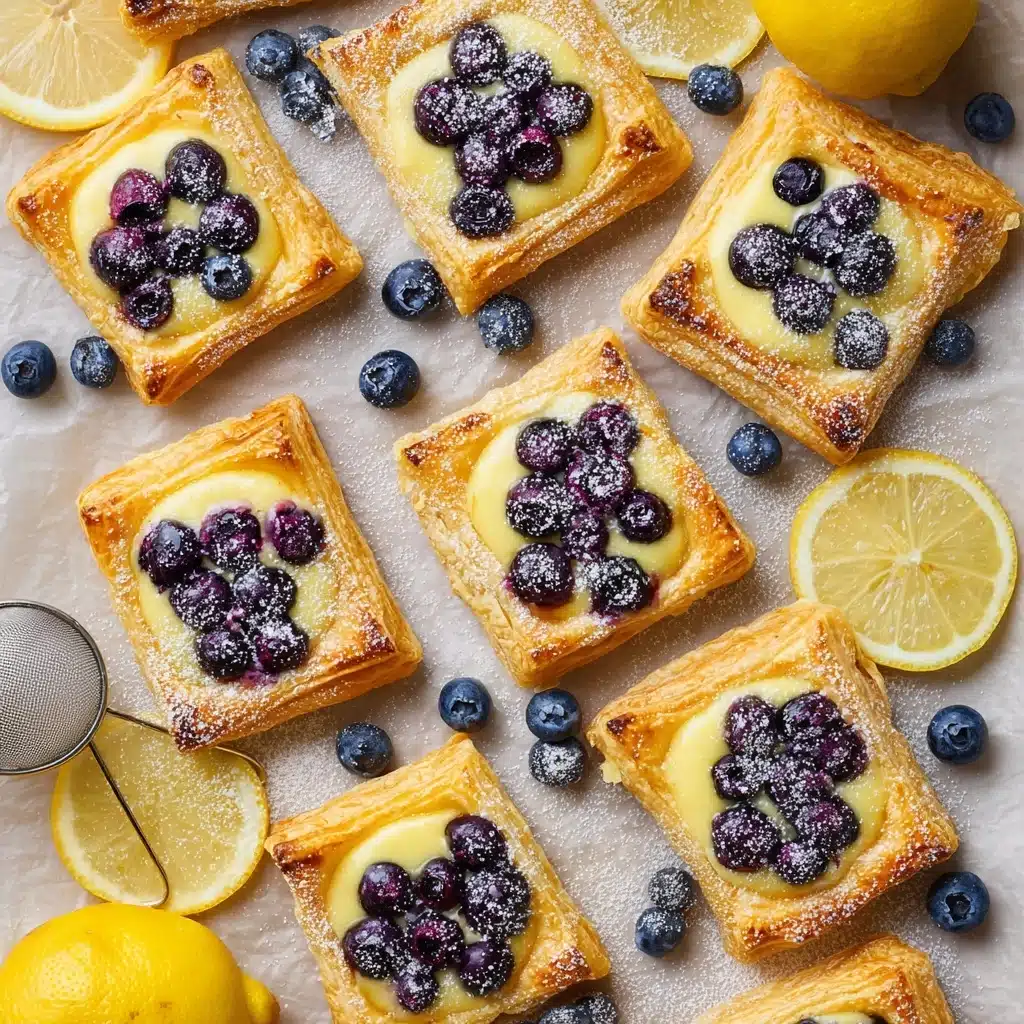 Blueberry & Lemon Cream Cheese Puff Pastry Squares Recipe - Recipe Image