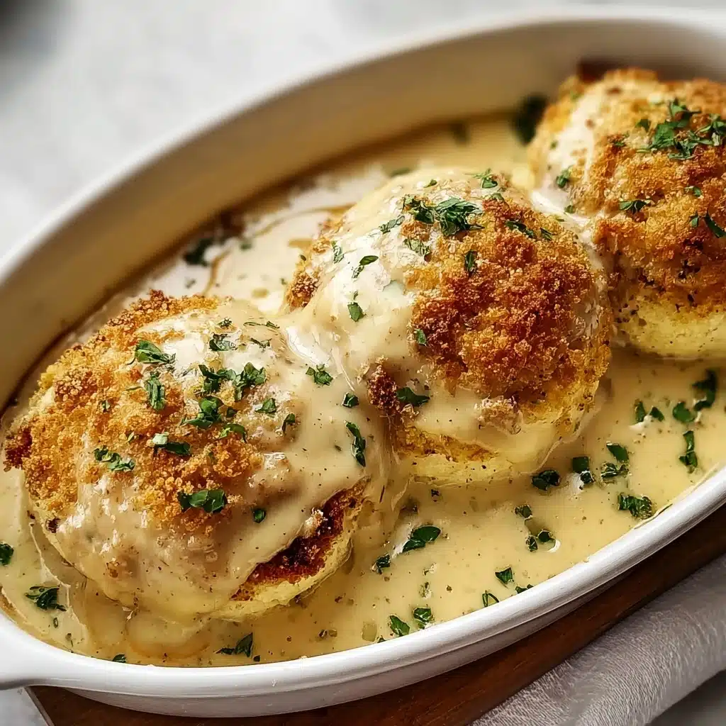 Chicken Pillows with Creamy Parmesan Sauce for Cozy Nights Recipe 4 Chicken Pillows with Creamy Parmesan Sauce for Cozy Nights Recipe - Recipe Image