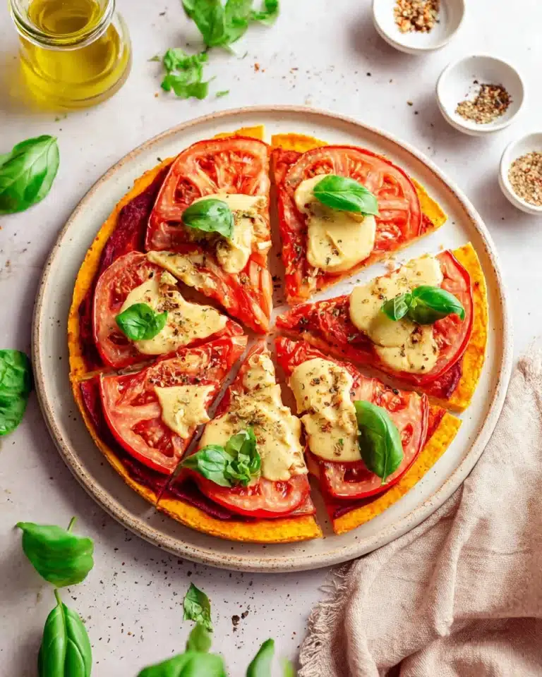 Vegan Margherita Pizza with Sweet Potato Crust Recipe 9 Vegan Margherita Pizza with Sweet Potato Crust Recipe