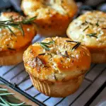 Easy Garlic Rosemary Focaccia Muffins