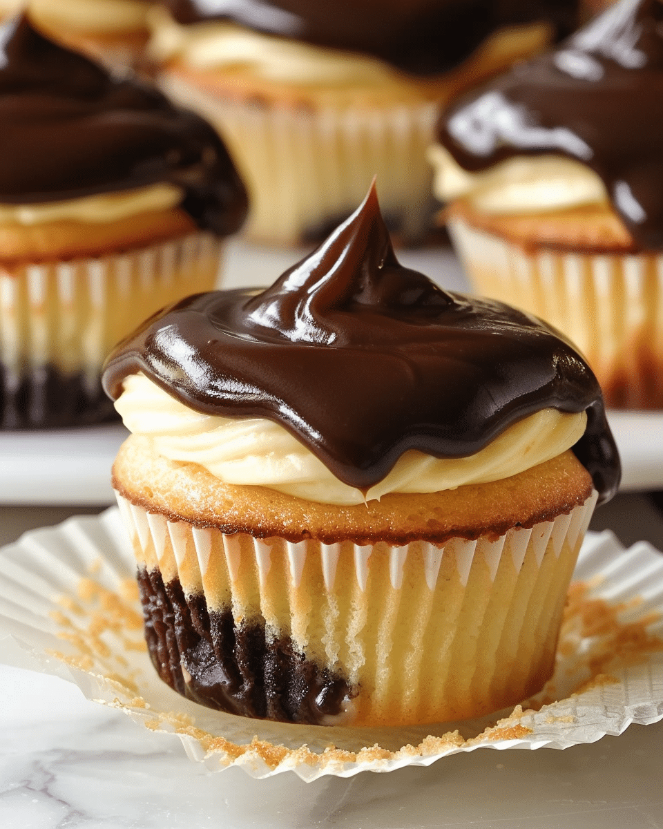 Boston Cream Pie Cupcakes