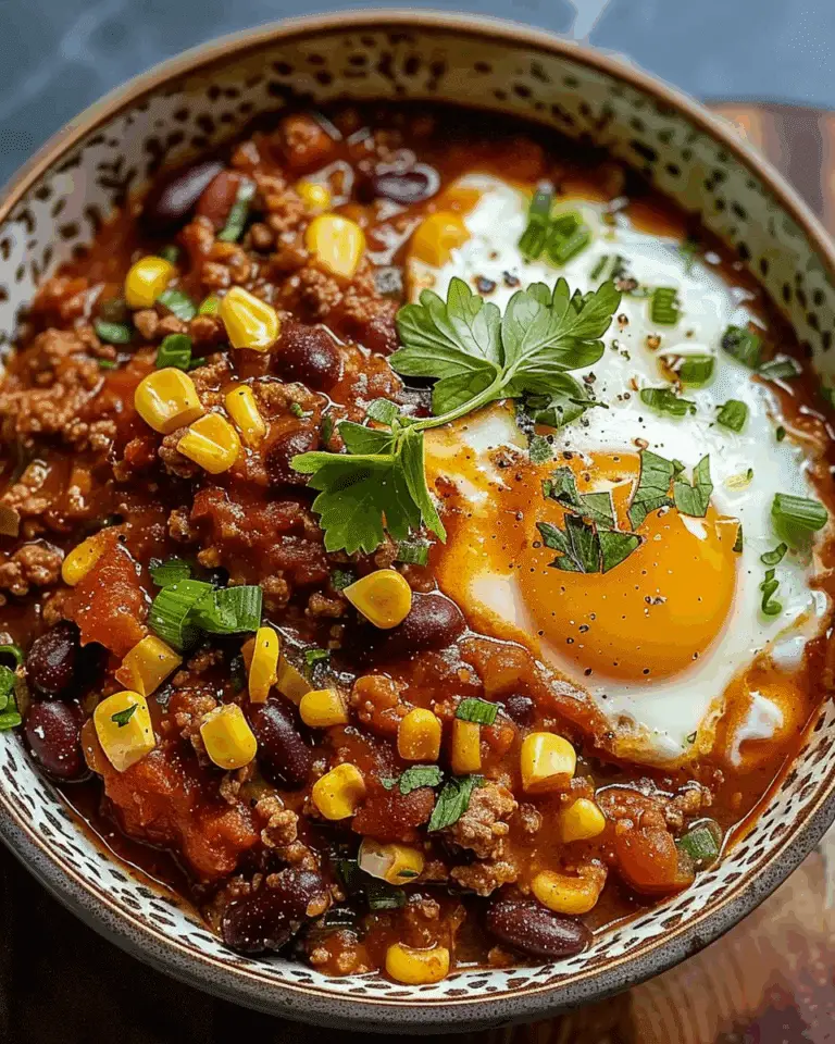 breakfast chili and eggs