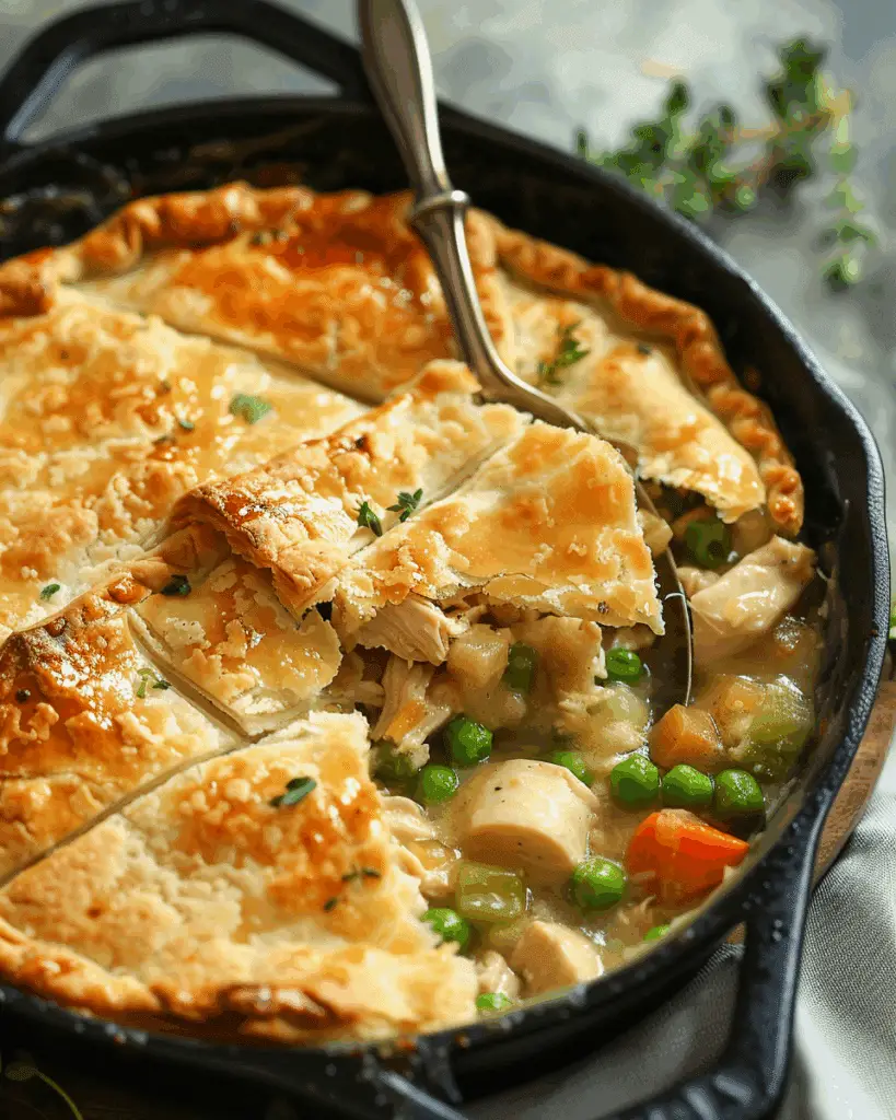 Chicken Pot Pie with Puff Pastry