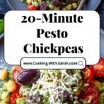 Pesto Chickpeas: A Quick Easy Dinner Recipe