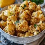 Vegan Lemon Pepper Glazed Cauliflower